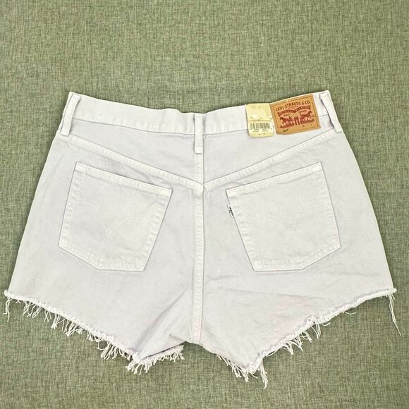 NEW! Levi's 501 High Rise‎ Shorts Light Lilac Cut Offs MSRP: $59.50 100% Cotton - Picture 7 of 11